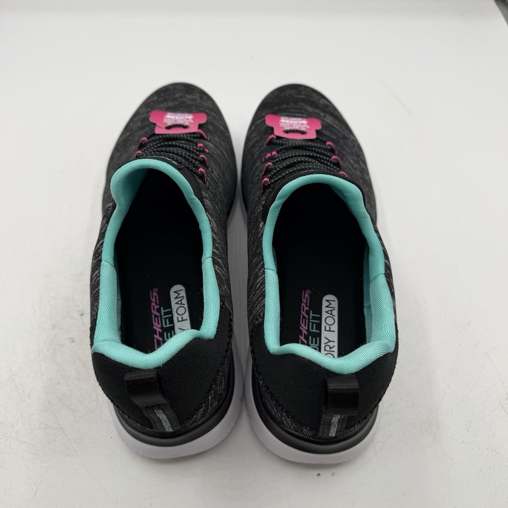Skechers Quick Getaway Shoes Womens 7.5 W WIDE FIT Black Slip On Sneakers 12983W - Picture 8 of 10